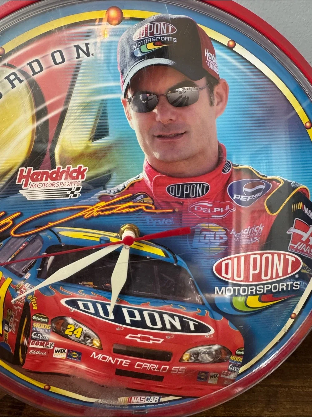 Jeff Gordon #24 DuPont Motorsports NASCAR WinCraft Wall Clock 12” Non‎ Working